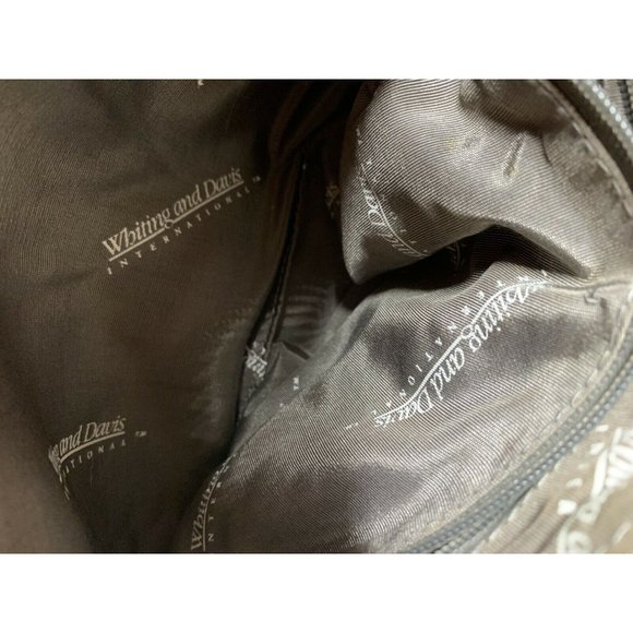 VTG Whiting & Davis Leather Crossbody Purse Bag Ivory Mesh Metal Zip Sma… - Picture 5 of 8